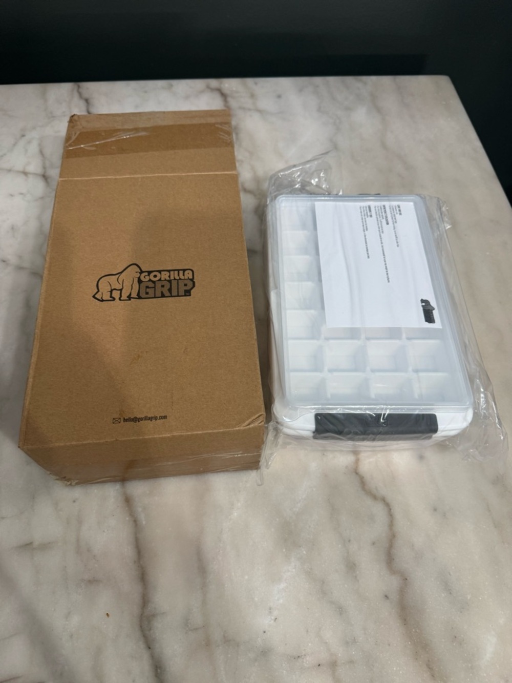 Gorilla Grip White Food Storage Container with Ice Tray Insert